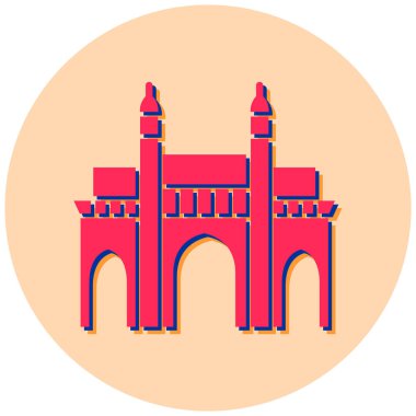 Bir bina simgesinin vektör illüstrasyonu