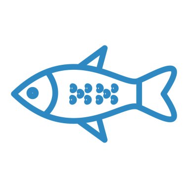 balık simgesi vektör illüstrasyonu