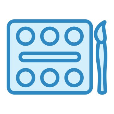 Palet 'i boya. Basit illüstrasyon