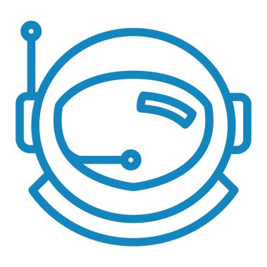 astronot simgesi, vektör illüstrasyonu basit tasarım 