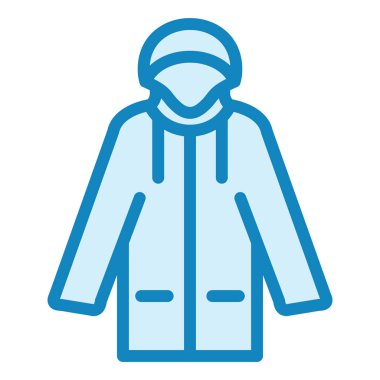 Yağmurluk mu? Web simgesi basit illüstrasyon 