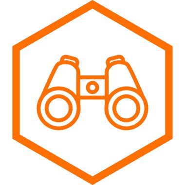 dürbün simgesi. vektör çizim