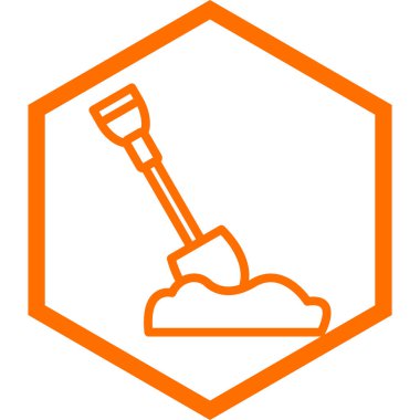 kürek simgesi vektör illüstrasyonu