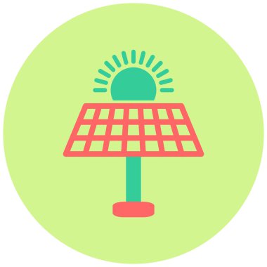 Güneş paneli. Basit resimleme