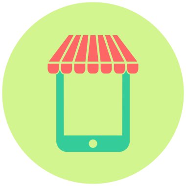 Çevrimiçi iş. Web simgesi basit illüstrasyon