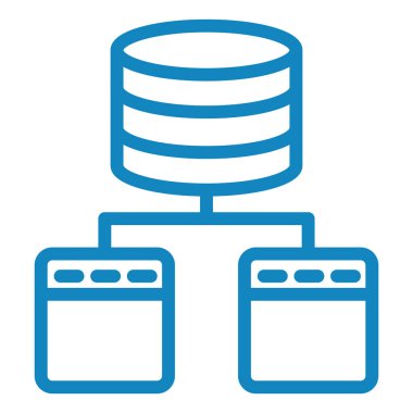 veritabanı. Web simgesi basit illüstrasyon