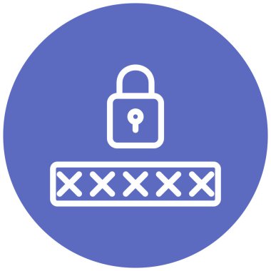 Kilit. Web simgesi basit illüstrasyon