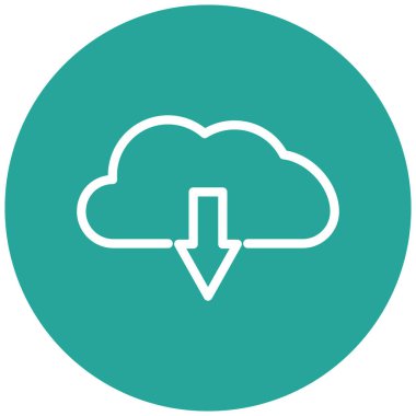 Bulut. Web simgesi basit illüstrasyon