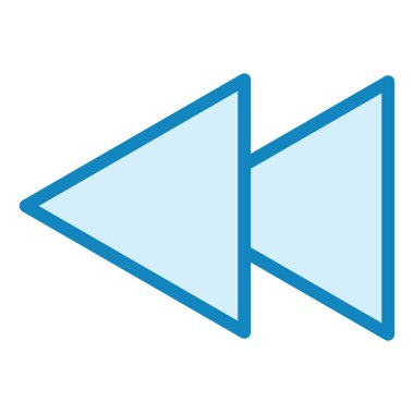 Geriye doğru modern simge vektör illüstrasyonu