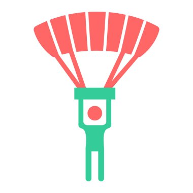 Paraşüt. Web simgesi basit tasarım