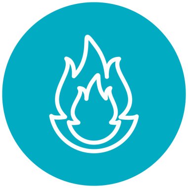 Ateş vektörü simgesini ateşle