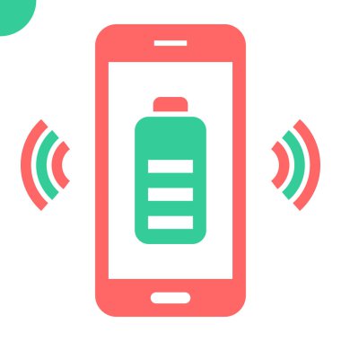 Cep telefonu simgesi, vektör illüstrasyonu