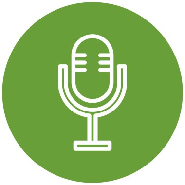 Mikrofon. Web simgesi basit tasarım