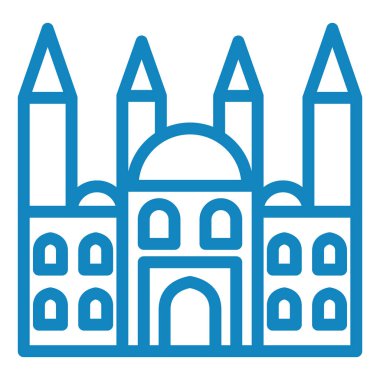 Bina. Web simgesi basit illüstrasyon