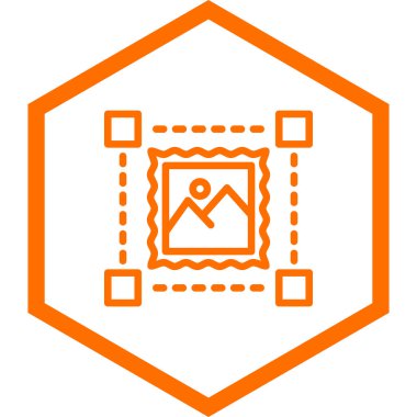 Bir çerçeve simgesinin vektör illüstrasyonu