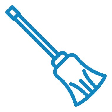 Süpürge. Web simgesi basit illüstrasyon