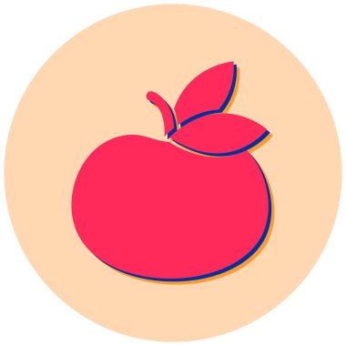 Elma. Web simgesi basit illüstrasyon