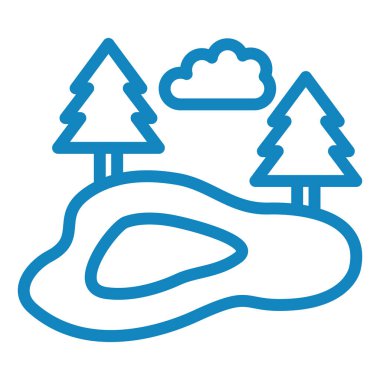 Orman. Web simgesi basit illüstrasyon