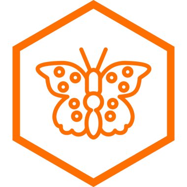 Kelebek simgesi vektör illüstrasyonu