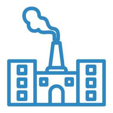 Fabrika. Web simgesi basit illüstrasyon