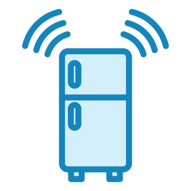 Akıllı buzdolabı. Web simgesi basit illüstrasyon 