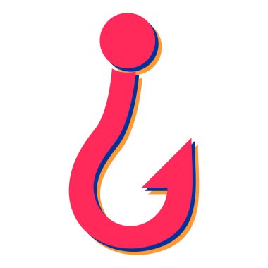 balık kancası izole edilmiş ikon vektör illüstrasyon tasarımı