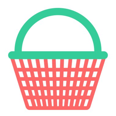 Sepet simgesi, vektör illüstrasyonu