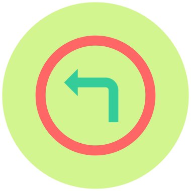 Kişisel ve ticari kullanım için sol yön ok simgesi...