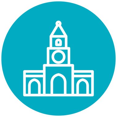 Moda tarzı izole edilmiş arka planda kilise simgesi