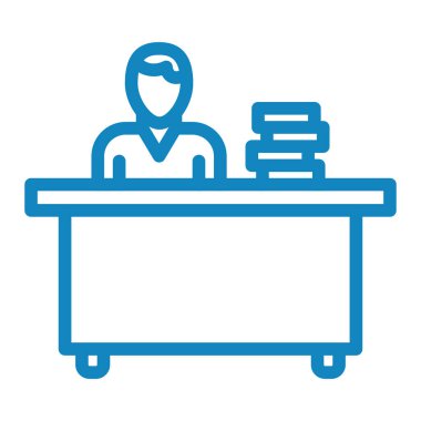 Otel odası ikon vektör illüstrasyonu