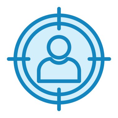 Hedef alınıyor. Web simgesi basit illüstrasyon