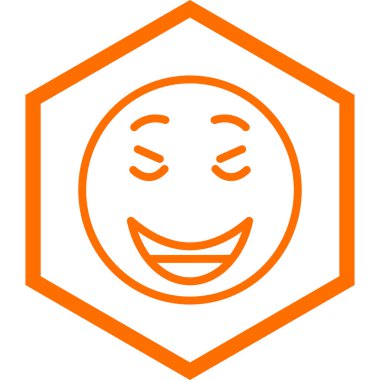 Gülümseme simgesiyle gülen surat ifadesi