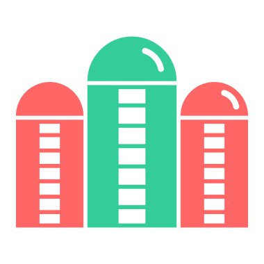 Bina. Web simgesi basit illüstrasyon