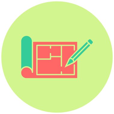 Şablon simgesinin vektör illüstrasyonu