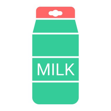 Süt şişesi ikonu. Beyaz arkaplanda izole edilmiş web tasarımı için soda içeceği vektör simgelerinin basit çizimi