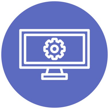 Bilgisayar. Web simgesi basit illüstrasyon