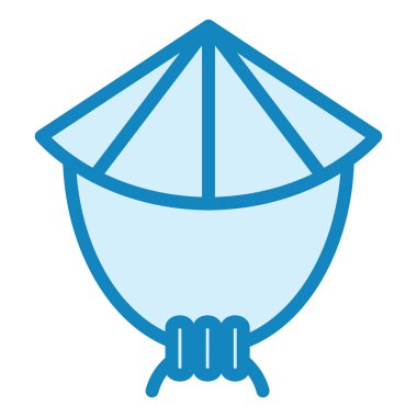 Bambu Şapka modern ikon vektör çizimi  