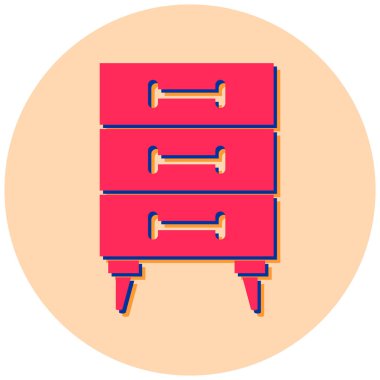 Kabine simgesinin vektör illüstrasyonu