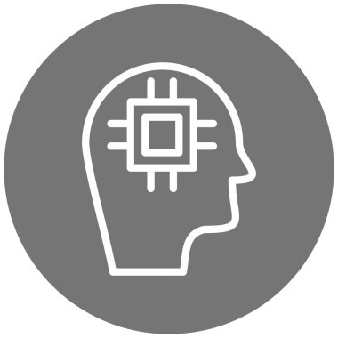 Beyin. Web simgesi basit tasarım