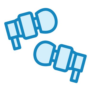 Kulaklıklar. Web simgesi basit illüstrasyon 