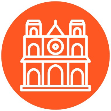 Kiliseye. Web simgesi basit illüstrasyon