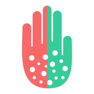 Virüs koruma ikonu vektör illüstrasyon tasarımı ile el