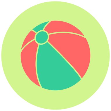 Plaj topu ikonu. vektör illüstrasyonu