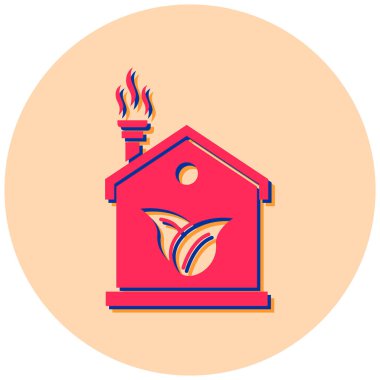 eco House simge vektör çizim