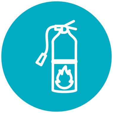 Yangın söndürme simgesi, vektör illüstrasyonu