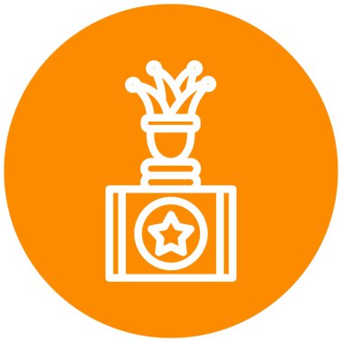 Kupa. Web simgesi basit illüstrasyon