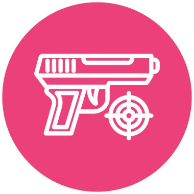 Silah. Web simgesi basit illüstrasyon