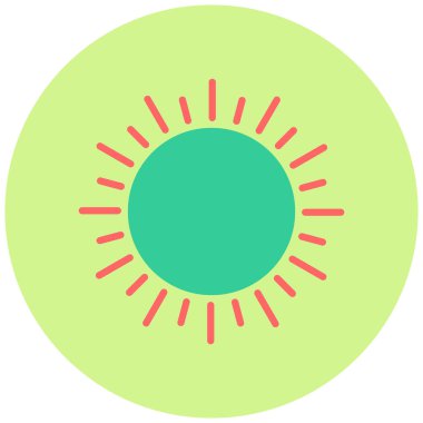 Güneş. Web simgesi basit illüstrasyon