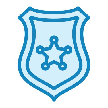 polis rozeti simge vektör çizim