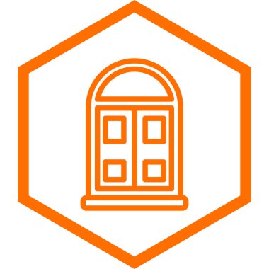 Pencere. Web simgesi basit illüstrasyon